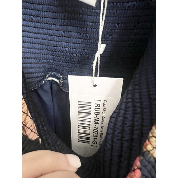 Baltic Born Floral Chiffon Mini Dress Smocked Cottagecore Whimsigoth S New - Picture 5 of 10